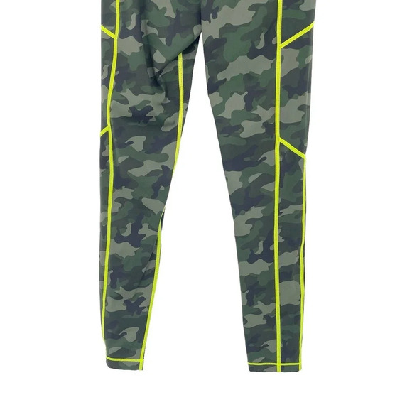 All Access Bandier Center Stage Pocket Legging Camouflage Print Neon Green Small - Picture 5 of 8